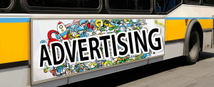 Publicité bus flant gauche